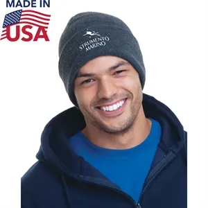 100% USA-Union Made 12" Headwear Acrylic Knit Cuff Beanie