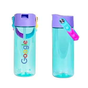 18oz. Splash Pop Fidget Bottle w/ Drinking Spout and Straw