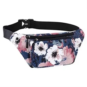 Stylish Full Color Fanny Pack With 3 Zipper