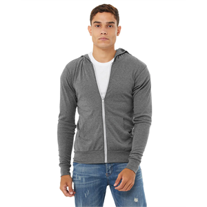 Bella + Canvas Unisex Triblend Full-Zip Lightweight Hoodie