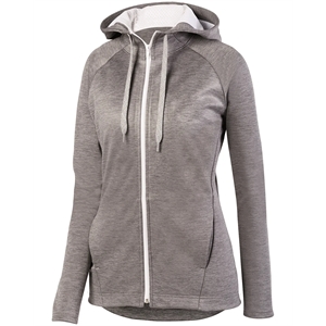 Ladies' Zoe Tonal Heather Full Zip Hoodie