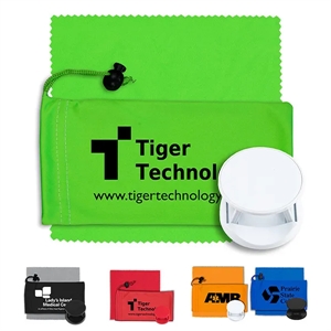 Mobile Tech Auto Accessory Kit in Microfiber Cinch Pouch