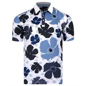 Men's Flower Printed Polo