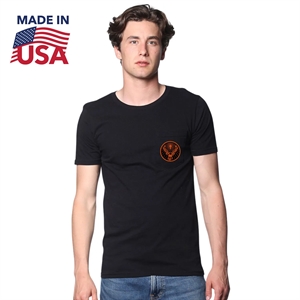 USA Made Unisex Organic Short Sleeve Pocket Tee