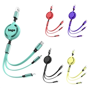 One To Three Telescopic Charging Cable