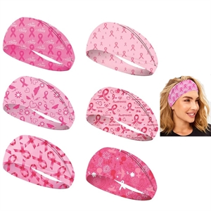 Breast Cancer Awareness Pink Headband Ribbon