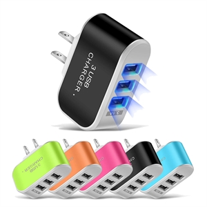 Glow Portable 3 Port USB Charger Cube Plug