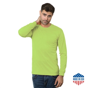 Non-ANSI Made In USA Poly-Cotton Safety Long Sleeve T-Shirt