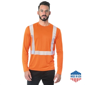 Made in USA Polyester Class 2 Segmented Safety T-Shirt