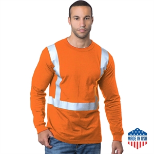 Made In USA Poly-Cotton Class 2 Reflective Safety T-Shirt