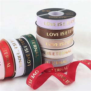 Gift Cusotm Dye-Sublimated Satin Ribbon Spool