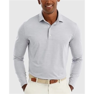 Johnnie-O Men's Swing Heather Long-Sleeve Jersey Polo