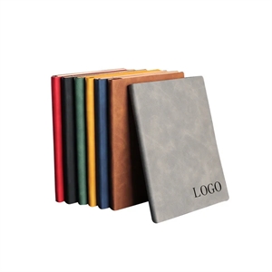 Custom Logo A5 Notebook Journals with Soft Faux Leather Cover