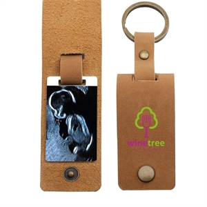 Leather Photo Keychain