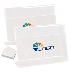 MOQ 100pcs A6 L-Shaped Acrylic Transparent Signage Nameplate