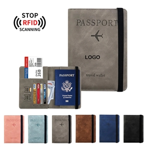 RFID Blocking Travel Passport Holder Wallet