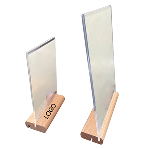 Wooden Acrylic Sign Holder Display
