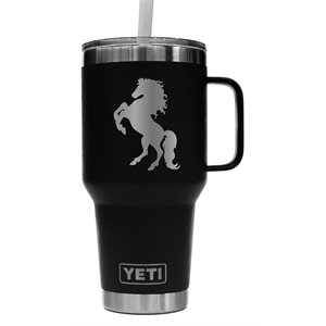 Authentic Yeti 35 oz Tumbler w/Handle & Straw