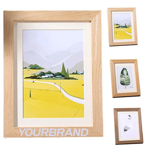 4x6 Multicolor Wood and High Definition Glass Picture Frame