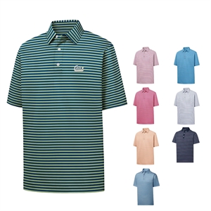 Foot Joy Men's Stretch Lisle Pinstripe Golf Shirt