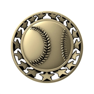 2 1/2" Baseball Star Medallion