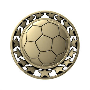 2 1/2" Soccer Star Medal