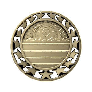 2 1/2" Swimming Star Medal