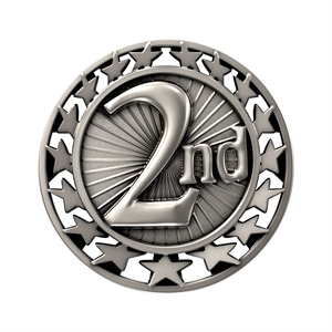 2 1/2" 2nd Place Star Medal