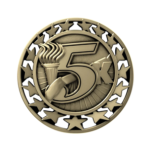 2 1/2" 5K Star Medal