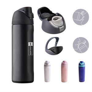 Sip Free Insulated Stainless Steel Water Bottle with Straw