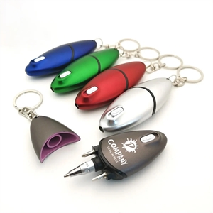 Multi Tool Keychain With Ballpoint Pen Led Screwdriver