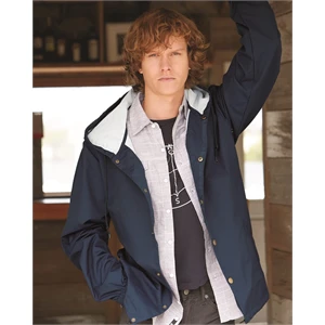 Independent Trading Co. Water-Resistant Hooded Windbreaker