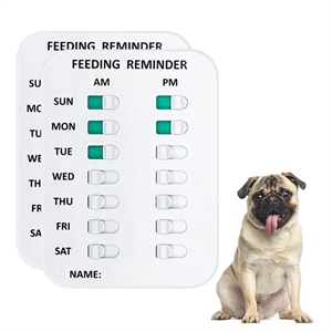 Pet Dog Feeding Reminder Twice a Day with Magnet