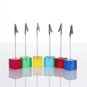 Cube Base Memo Clip Holder