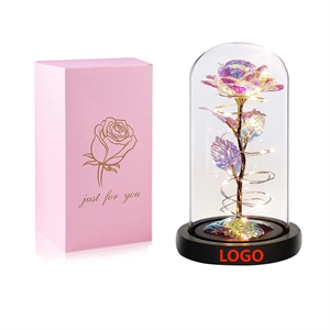 Colorful Rose Flower Glass Gifts For Women