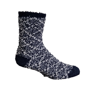 Fuzzy Crew Socks with Direct Embroidery