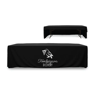 8 ft. 3 Sided PolyKnit™ Table Cover (WHITE LOGO ONLY)