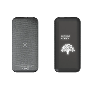 Custom Logo Luminous Logo 10000mAh Wireless Charger Power Bank