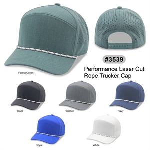 5 Panel Golfer Trucker Cap w/Laser Cut Mesh Back