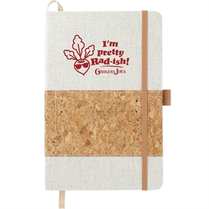 FSC® Mix 5.5" x 8.5" Recycled Cotton Cork Notebook