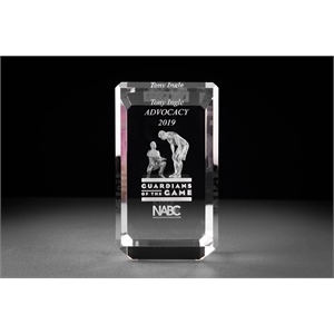 Tapered Back Crystal Award