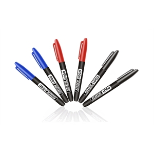 Permanent Markers with Black, Red or Blue Ink