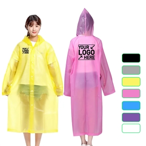 Reusable Rain Poncho For Adults