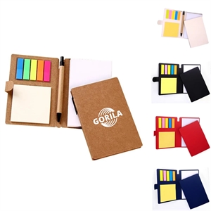 Kraft Paper Cover Notebook with Sticker and Pen
