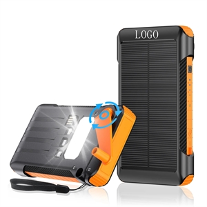 Hand Crank Solar LED Powerbank Charger with cables 10000mA