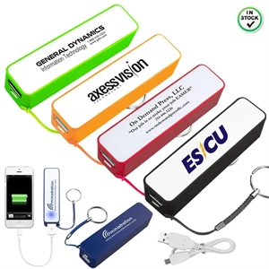 2000/2200/2600mAh Mobile Portable Power Bank with Keychain