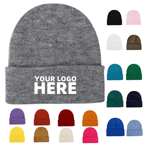 Soft Knit Cuffed Beanie Hat