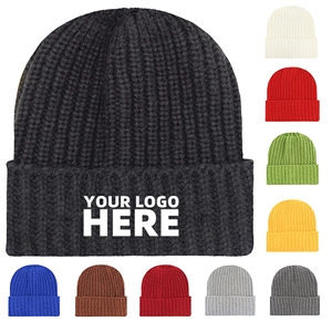 Unisex Knit Cuffed Beanie Hat