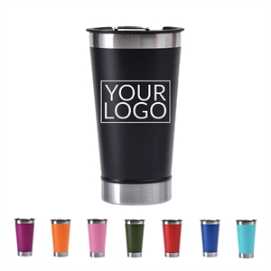 Stainless Steel Beer Mug With Built In Bottle Opener