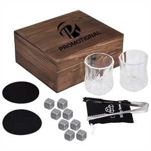 Whiskey Ice Cube Stone Glass Gift Set